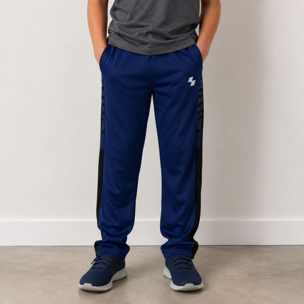 Place Sport Youth Boys Track Pants Athletic Jogger Navy Blue Size L 12-14